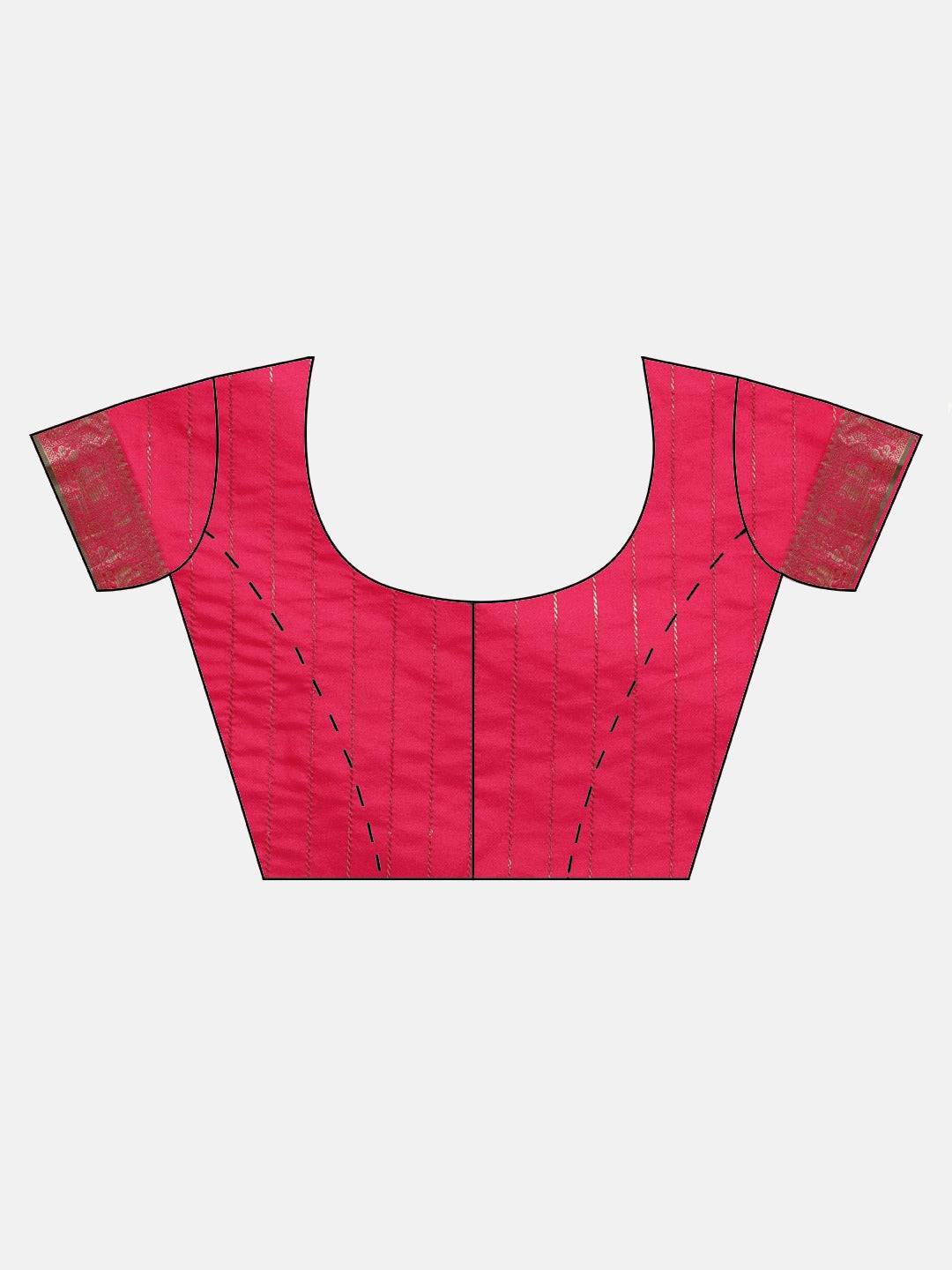 Kanjivaaram Pink Colour Soft Silk Kanchi Zari Weaving Saree