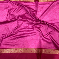 Navy Pichwai Print Banarasi Silk Saree