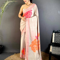 Artistic Swarovski Chinnon Floral Saree