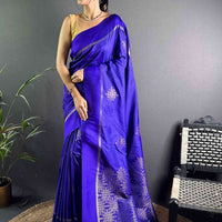 Purple Kolam Silk Heritage Saree