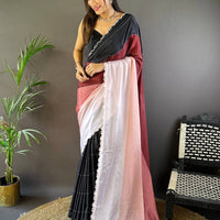 Celestial Glow Zarocan Chiffon Saree