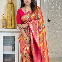 Golden Harmony Banarasi Silk Saree