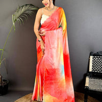Majestic Freehand Abstract Chinnon Saree