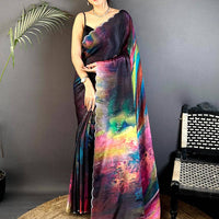 Regal Freehand Abstract Chinnon Saree