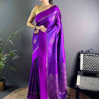Wine Kolam Silk Heritage Saree