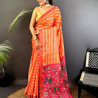Soft Mul Chanderi Shibori Printed Saree
