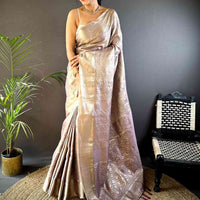 Brown Soft Kanjivaram Silk Saree