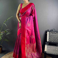 Red Kolam Silk Heritage Saree