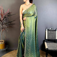 Royal Pearl Zircon Embellished Saree
