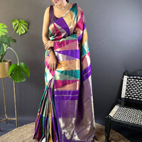 Geometrical Design Kanjivaram Silk Saree