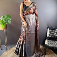 Heritage Bloom Kalamkari Silk Saree