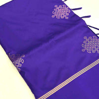 Purple Kolam Silk Heritage Saree