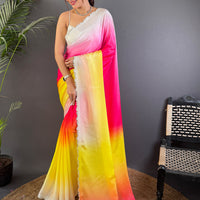 Radiant Soft Chiffon Ombre Print Saree