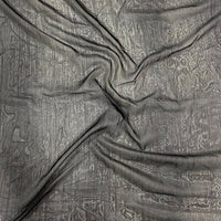 Black Dola Silk Pen Kalamkari Print Saree
