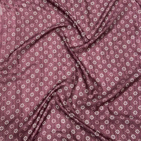 Dark Wine Leaf Print Ghicha Handloom Saree