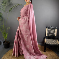 Tussar Ghicha Silk Floral Patchwork Saree