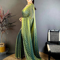 Royal Pearl Zircon Embellished Saree