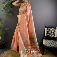 Royal Minakari Weave Soft Organza Paithani Saree