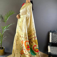 Majestic Rudraksh Paithani Silk Saree