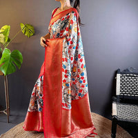 Elegant Kanchi Zari Kalamkari Silk Saree