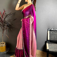 Radiant Peal Satin Tissue Saree