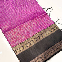 Magenta Banarasi Katan Silk Saree