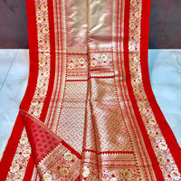 Gold Zari Woven Cream Soft Silk Saree