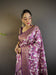 Radiant in Wine Floral Print Saree