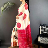 Regal Chiffon Bandhej Swarovski Saree