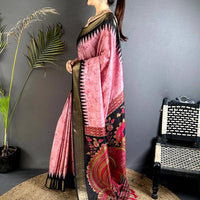Majestic Kalamkari Dola Silk Saree
