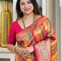 Golden Harmony Banarasi Silk Saree