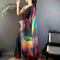 Regal Freehand Abstract Chinnon Saree