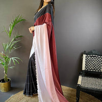 Celestial Glow Zarocan Chiffon Saree