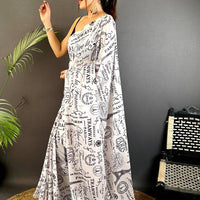 Artistic Soft Chinnon Chiffon Floral Saree