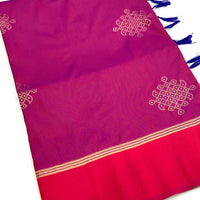 Red Kolam Silk Heritage Saree