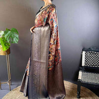 Heritage Bloom Kalamkari Silk Saree