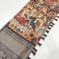 Heritage Bloom Kalamkari Silk Saree