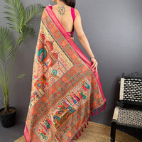 Soft Silk Pashmina Kashmiri Print Saree
