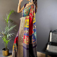 Patchwork Grace Viscose Dola Silk Saree