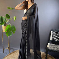 Black Rangoli Silk Saree