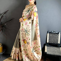 Regal Pichwai Border Semi Tussar Saree