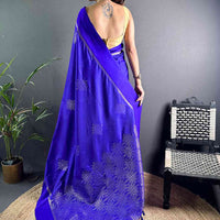 Purple Kolam Silk Heritage Saree