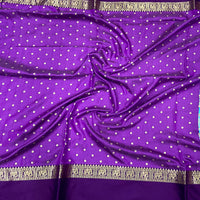 Ethereal Sky Gadhwal Soft Silk Saree