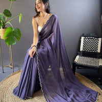 Lavender Frost Rangoli Silk Saree