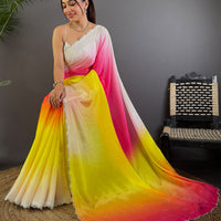 Radiant Soft Chiffon Ombre Print Saree