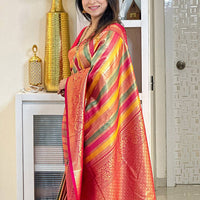 Golden Harmony Banarasi Silk Saree