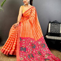 Soft Mul Chanderi Shibori Printed Saree