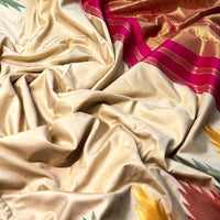 Chiku Copper Radiance Soft Silk Saree