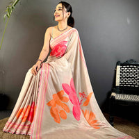 Artistic Swarovski Chinnon Floral Saree
