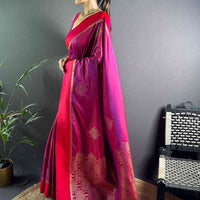 Red Kolam Silk Heritage Saree